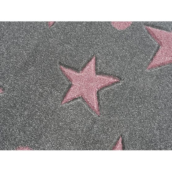 Dětský teppich Sterne - grau-pink
