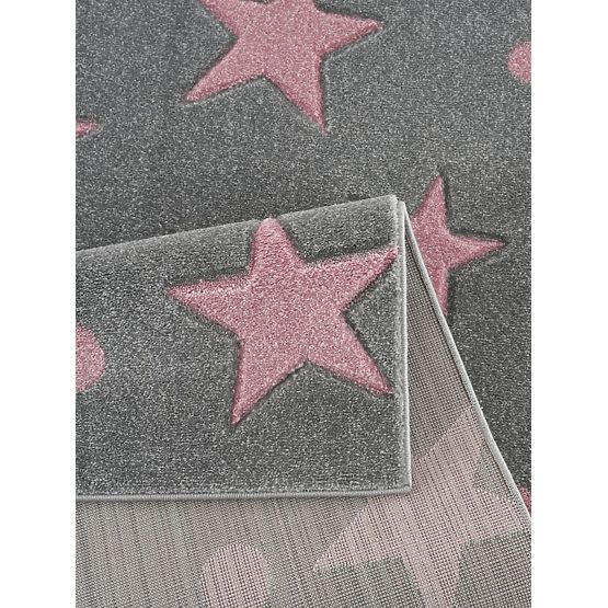 Dětský teppich Sterne - grau-pink
