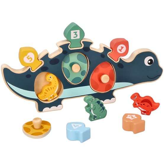 Dinosaurier-Mama-Puzzle mit Zahlen