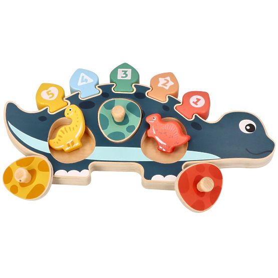 Dinosaurier-Mama-Puzzle mit Zahlen