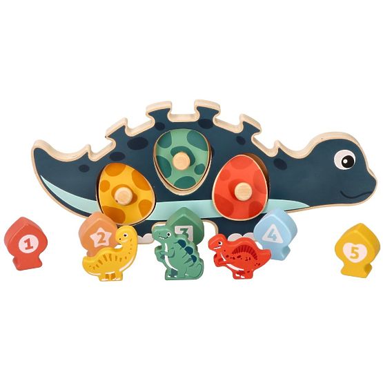 Dinosaurier-Mama-Puzzle mit Zahlen