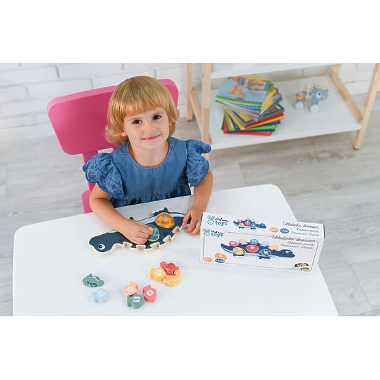 Dinosaurier-Mama-Puzzle mit Zahlen