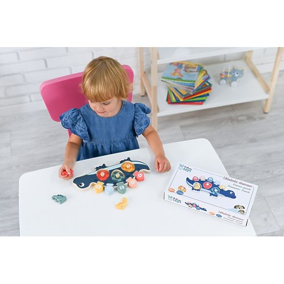 Dinosaurier-Mama-Puzzle mit Zahlen