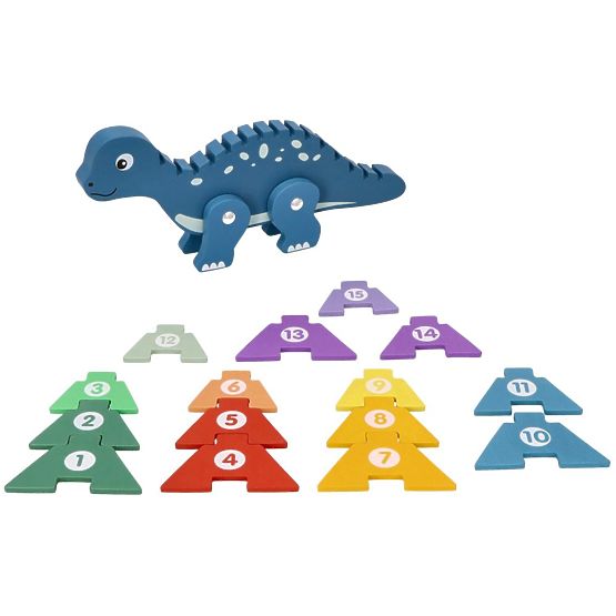 Dinosaurier mit Zahlenpuzzles