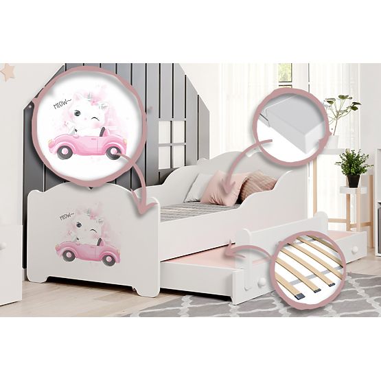 Doppelbett ANNA 160x80 Katze