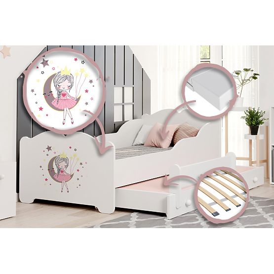 Doppelbett ANNA 160x80 Schlafende Prinzessin
