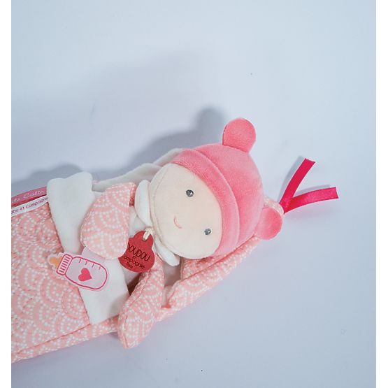 Doudou Jolijou Baby in Wickeldecke 20 cm