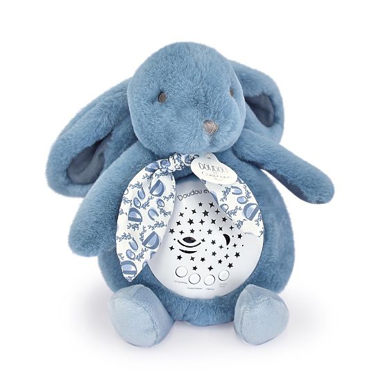 Doudou Spieluhr mit Projektion Häschen blau