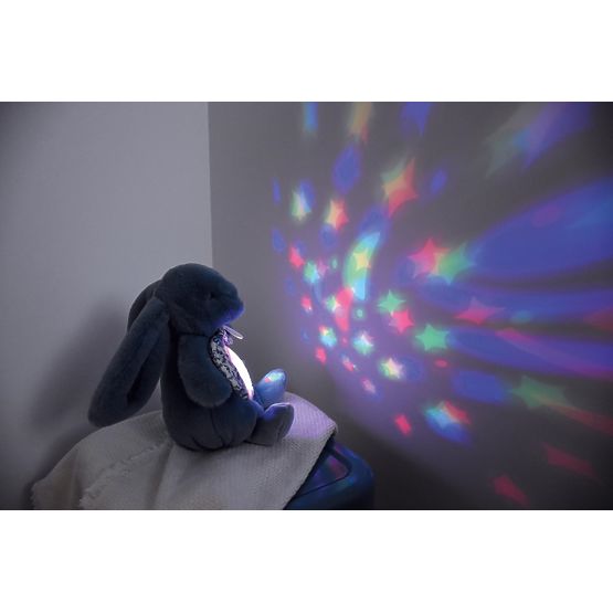 Doudou Spieluhr mit Projektion Weißer Hase
