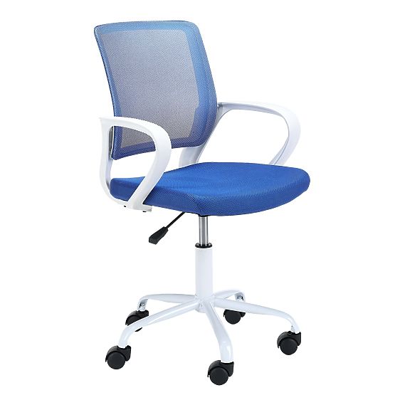 Drehstuhl FD-6 Weiß / Blau