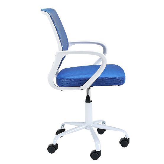 Drehstuhl FD-6 Weiß / Blau