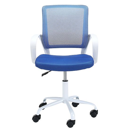 Drehstuhl FD-6 Weiß / Blau