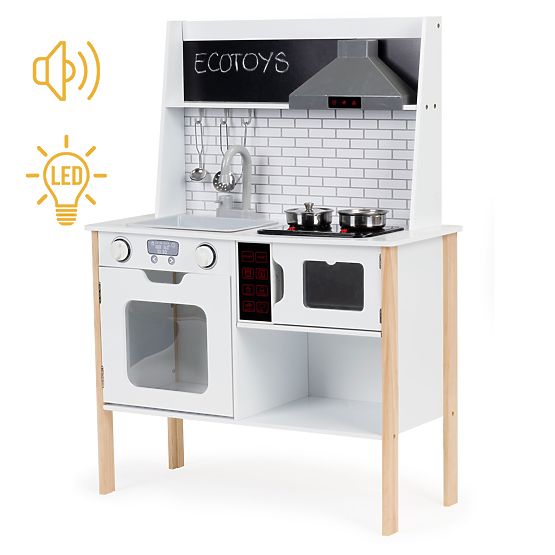 Holzküche für Kinder + Geräusche und Lichter ECOTOYS