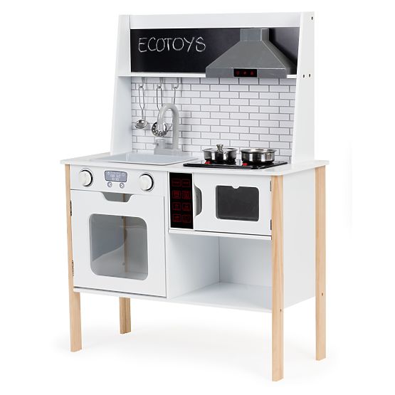 Holzküche für Kinder + Geräusche und Lichter ECOTOYS