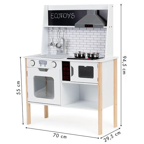 Holzküche für Kinder + Geräusche und Lichter ECOTOYS