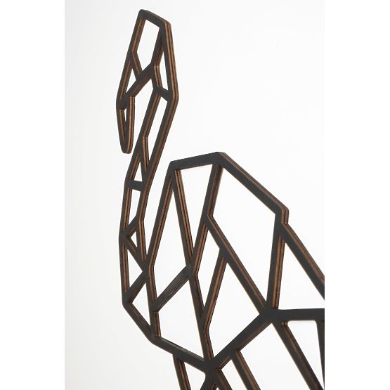 Geometrische Malerei aus Holz - Flamingo - verschiedene Farben Farbe: Schwarz