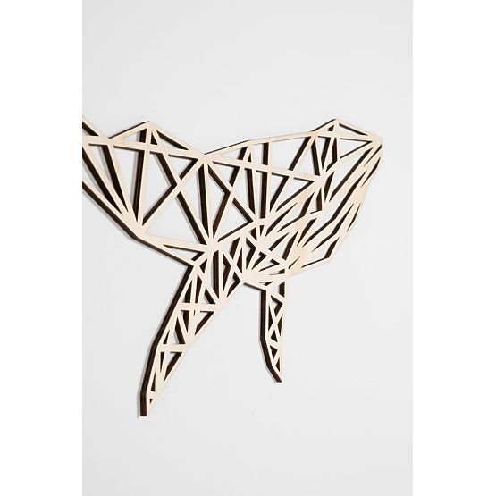 Geometrische Malerei aus Holz - Wal - verschiedene Farben Farbe: Natur