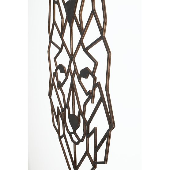 Geometrische Malerei aus Holz - Wolf - verschiedene Farben