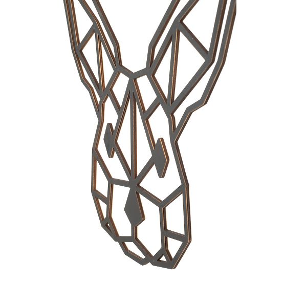 Geometrische Malerei aus Holz - Hase - verschiedene Farben