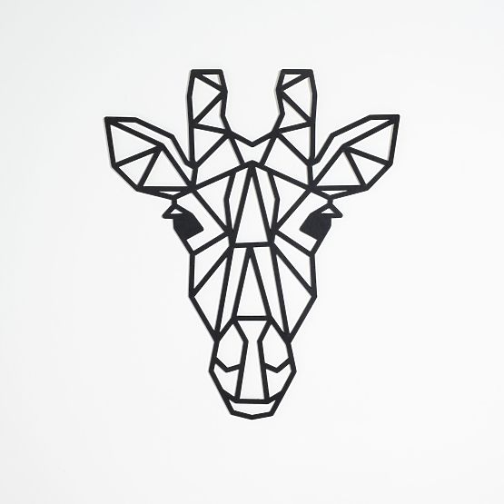 Geometrische Malerei aus Holz - Giraffe - verschiedene Farben