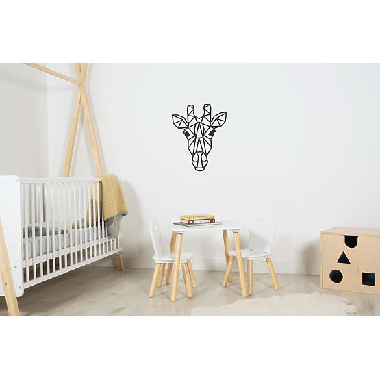 Geometrische Malerei aus Holz - Giraffe - verschiedene Farben