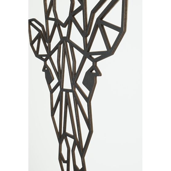 Geometrische Malerei aus Holz - Giraffe - verschiedene Farben