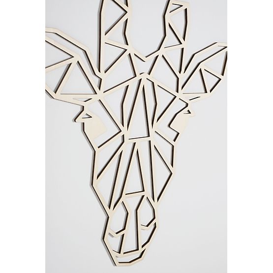 Geometrische Malerei aus Holz - Giraffe - verschiedene Farben Farbe: Natur