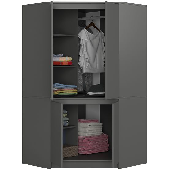 ECKSCHRANK S100 4D CLP GRAPHITGRAU