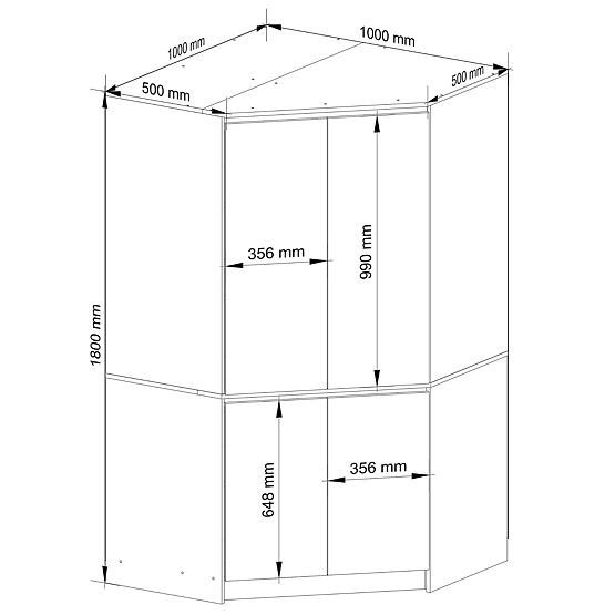 ECKSCHRANK S100 4D CLP GRAPHITGRAU