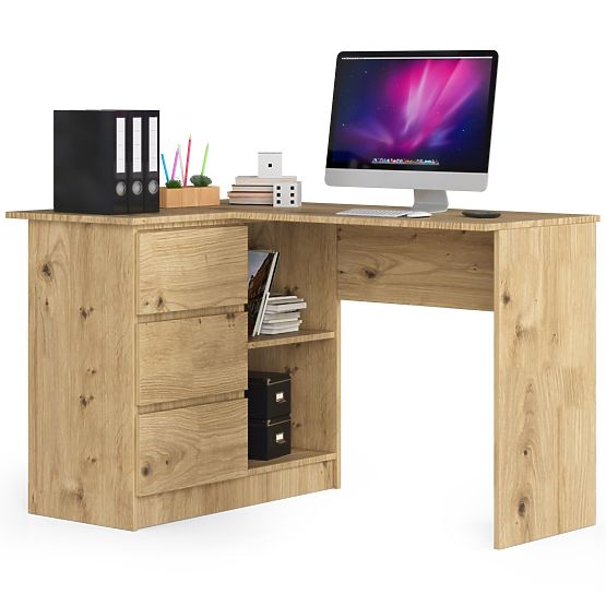 ECKSCHREIBTISCH B16 CLP LINKS EICHE ARTISAN