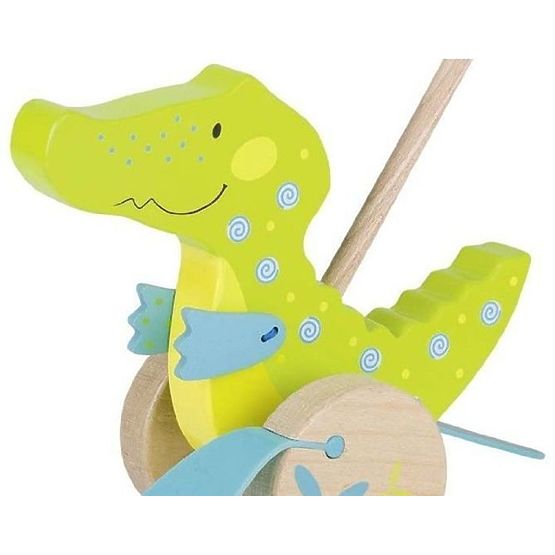 Ein Krokodil an einer Susibelle-Stange ziehen