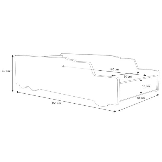 Einzelbett Monster Truck 160x80 mit Matratze