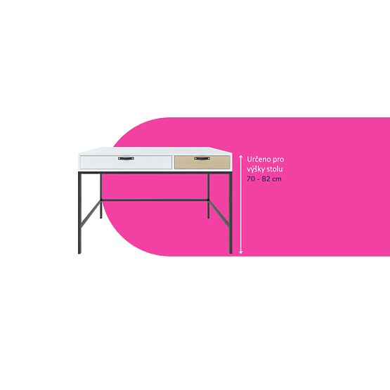 Ergonomischer Kinderstuhl für Schreibtisch, angepasst an Höhe 119-142 cm - rosa