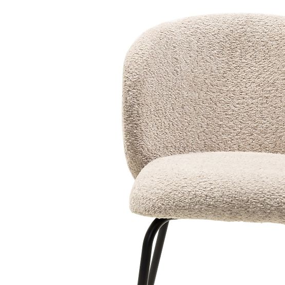 Esszimmerstuhl Larisa, beige/schwarze Beine