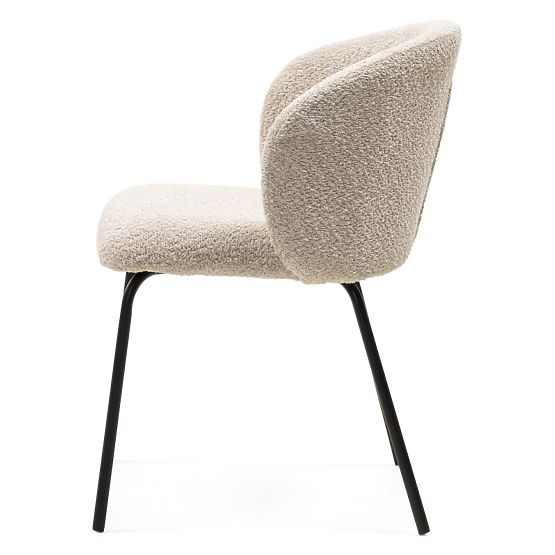 Esszimmerstuhl Larisa, beige/schwarze Beine