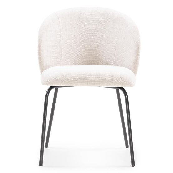 Esszimmerstuhl Larisa, hellbeige/schwarze Beine