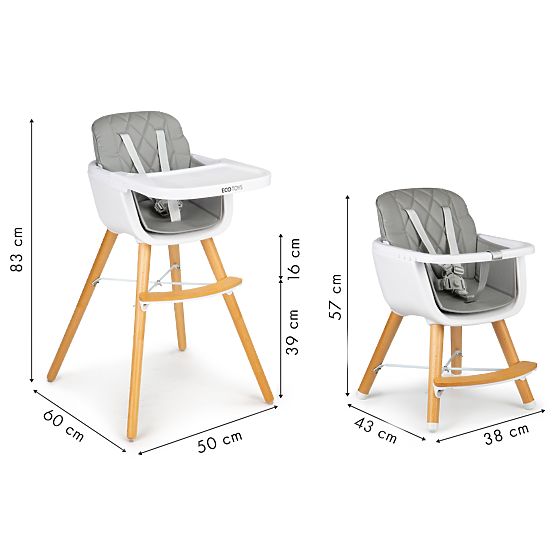 Esszimmerstuhl Olivia 2in1 - grau