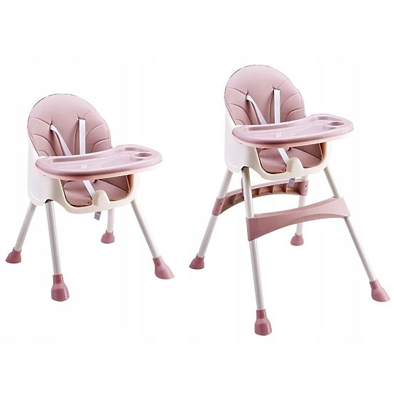 Esszimmerstuhl Prima 2in1 - rosa und weiß