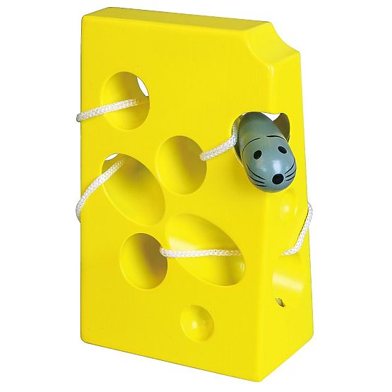 Fädel-Labyrinth - gelber Käse für die Maus