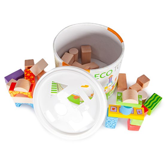 Farbige Holzklötze 50 Stück