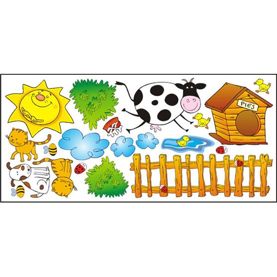 Fensteraufkleber - Farm - Muster 1 - 0,3 m2