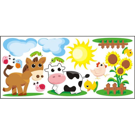 Fensteraufkleber - Farm - Muster 2 - 0,3 m2