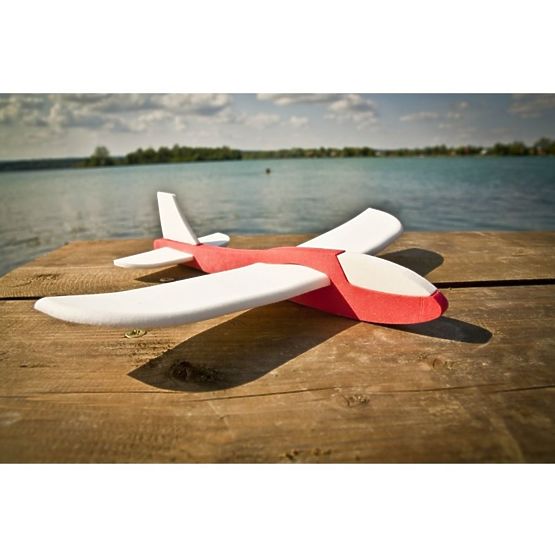 Wurfflugzeug FLY-POP - rot