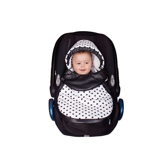 Fußsack für Autositz - Minky/Orange