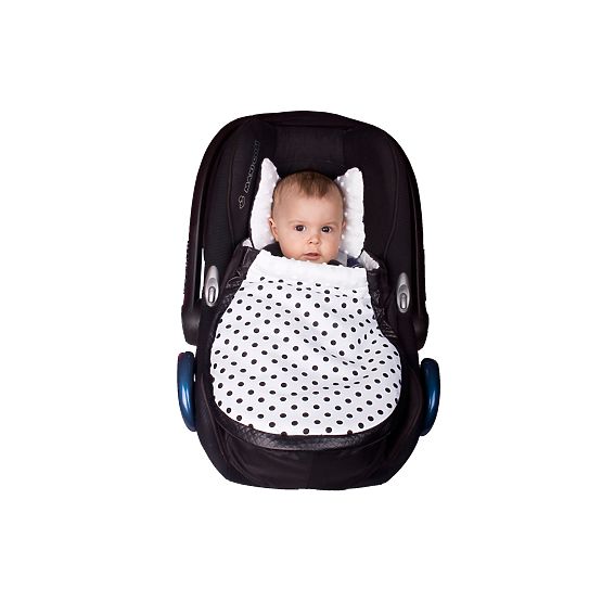 Fußsack für Autositz - Minky/Orange