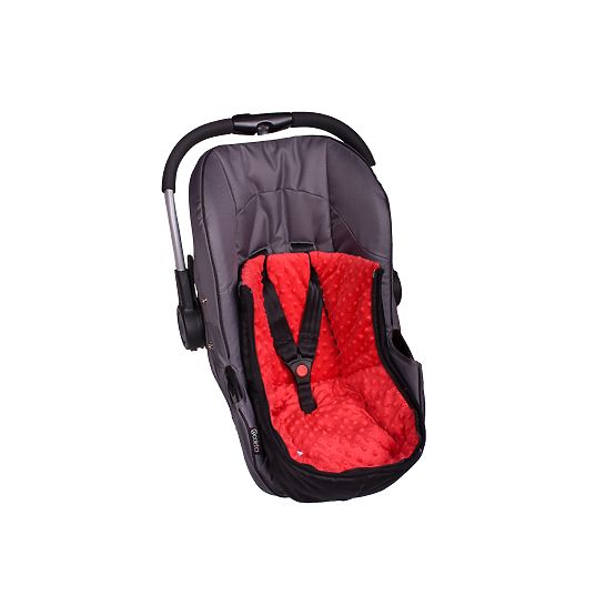 Fußsack für Autositz - Minky/Orange