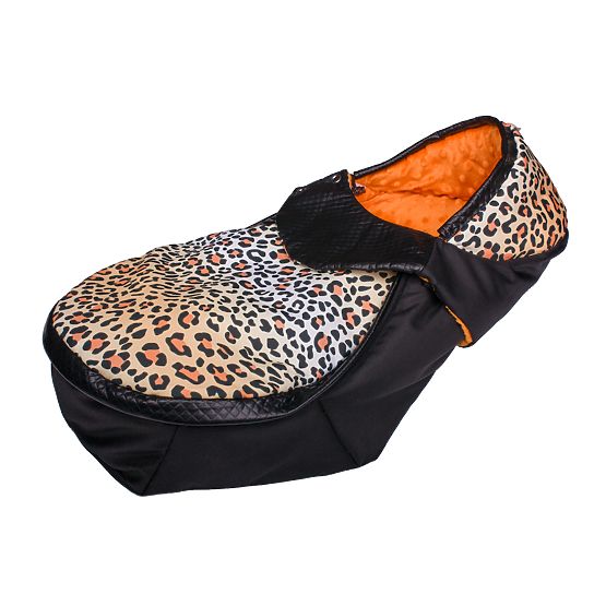 Fußsack für Autositz - Minky/Orange
