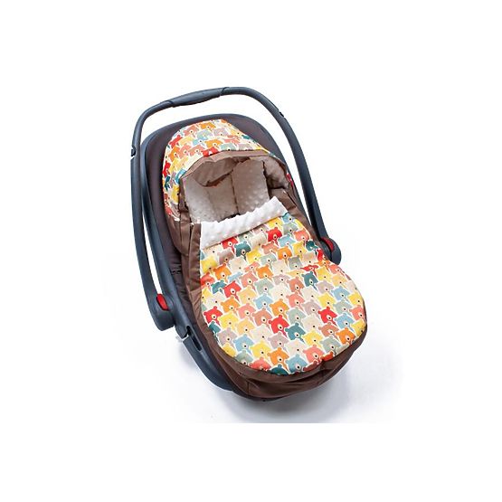 Fußsack für Babyschale BÄRCHEN - orange