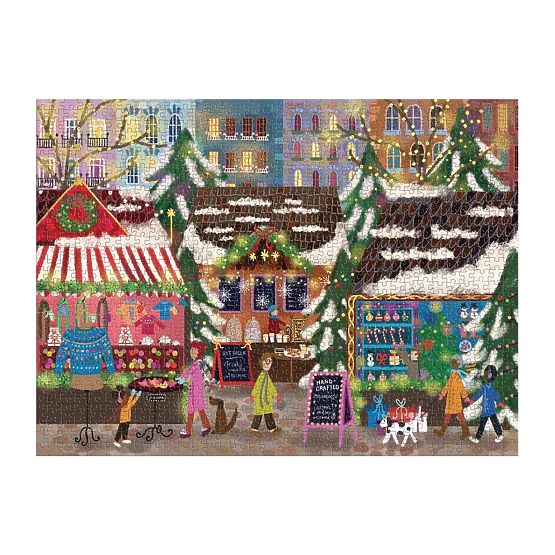 Galison Folienpuzzle Joy Laforme Weihnachtsmärkte 1000 Teile