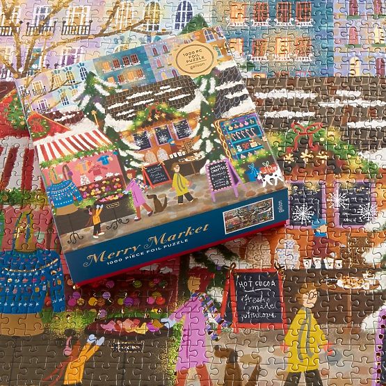 Galison Folienpuzzle Joy Laforme Weihnachtsmärkte 1000 Teile